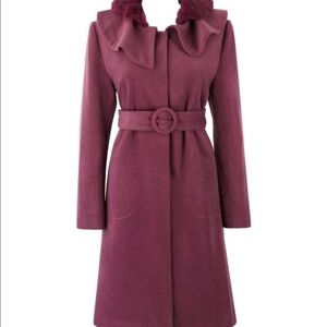 Fendi vintage purple rabbit fur coat